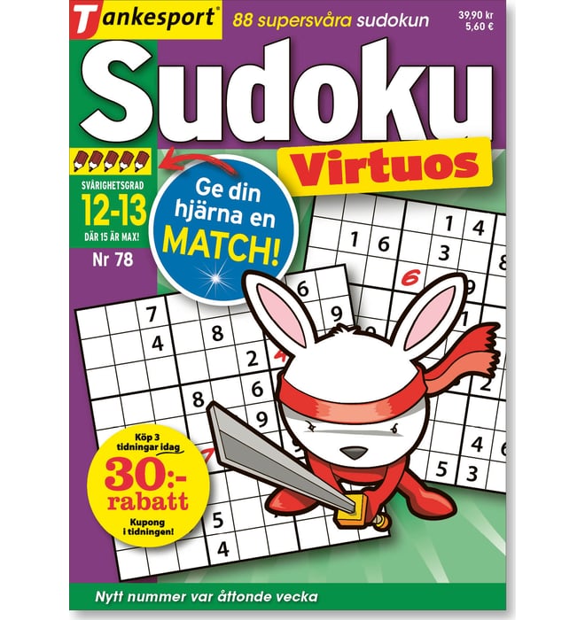 SUDOKU VIRTUOS nr 78 SUDOKU VIRTUOS nr 78