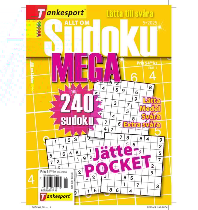 Allt om Sudoku Mega nr 2505 Allt om Sudoku Mega nr 2505
