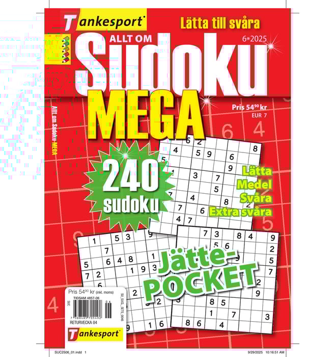 Allt om Sudoku Mega nr 2506