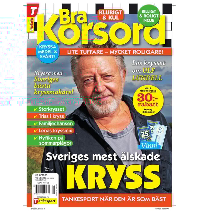 Bra Korsord nr 2508 Bra Korsord nr 2508