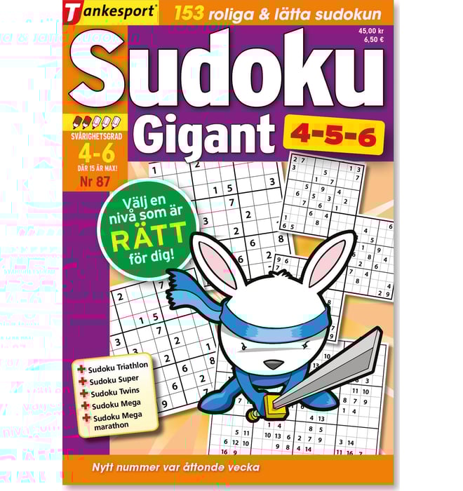 Sudoku Gigant 4-5-6 nr 87 Sudoku Gigant 4-5-6 nr 87