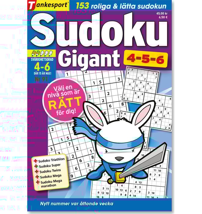 Sudoku Gigant 4-5-6 nr 91 Sudoku Gigant 4-5-6 nr 91