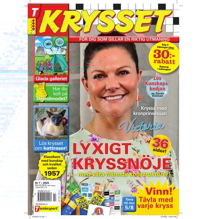 Krysset nr 2507 Krysset nr 2507