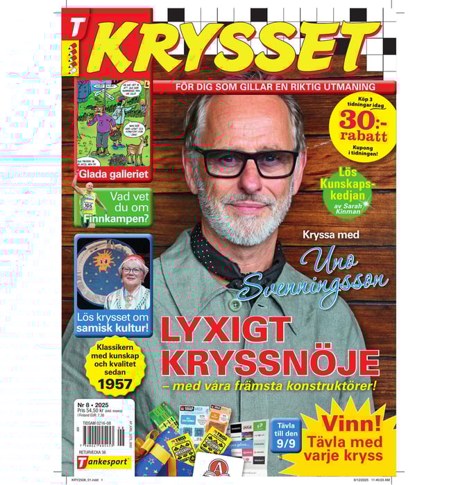 Krysset nr 2508 Krysset nr 2508