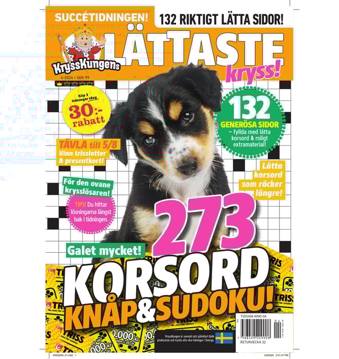 Lättaste Kryss nr 2504 Lättaste Kryss nr 2504