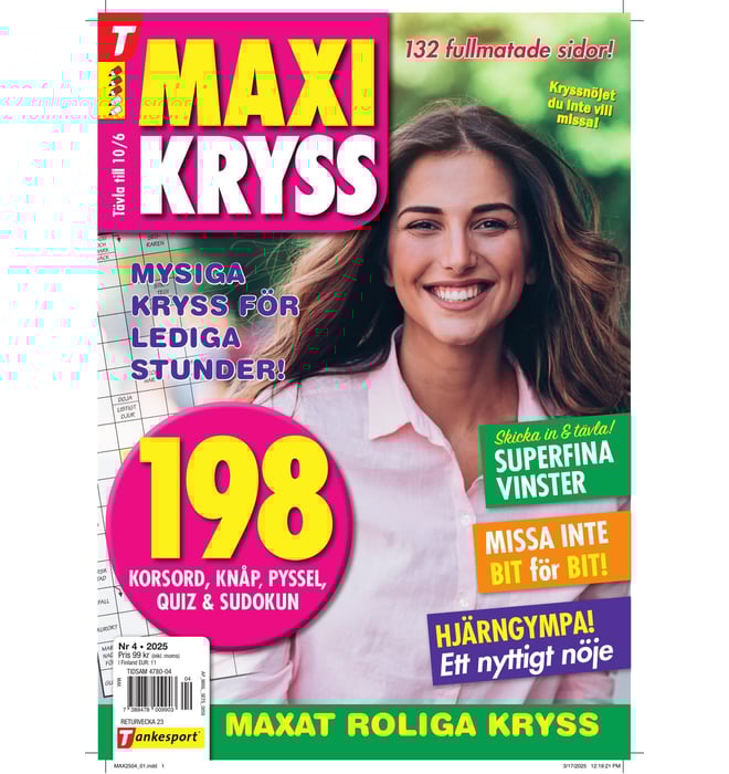 Maxikryss nr 2504 Maxikryss nr 2504