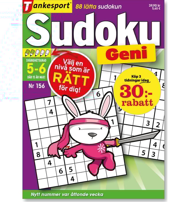 SUDOKU GENI nr 156 SUDOKU GENI nr 156
