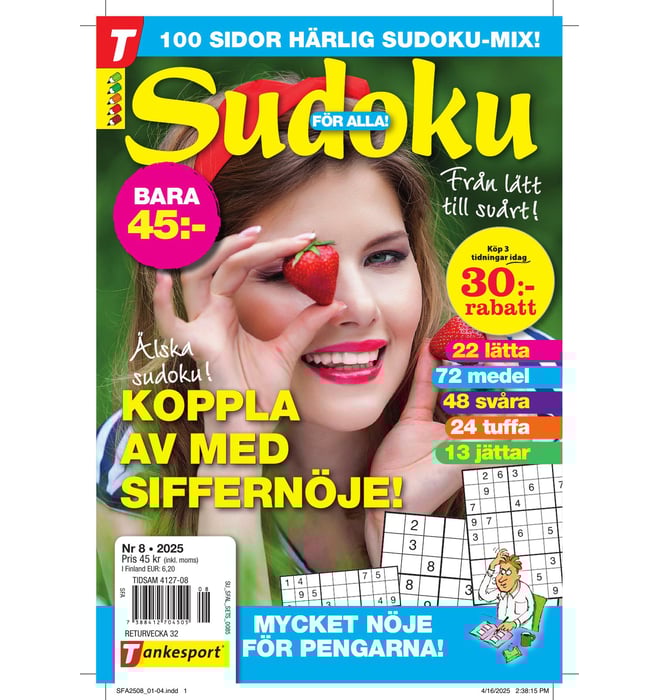 Sudoku för alla nr 2508 Sudoku för alla nr 2508