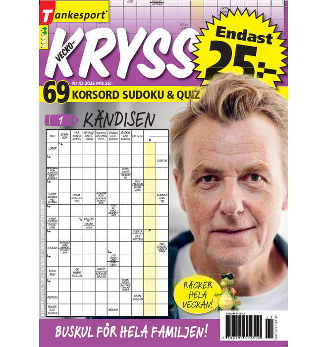 Veckokryss nr 2542 Veckokryss nr 2542