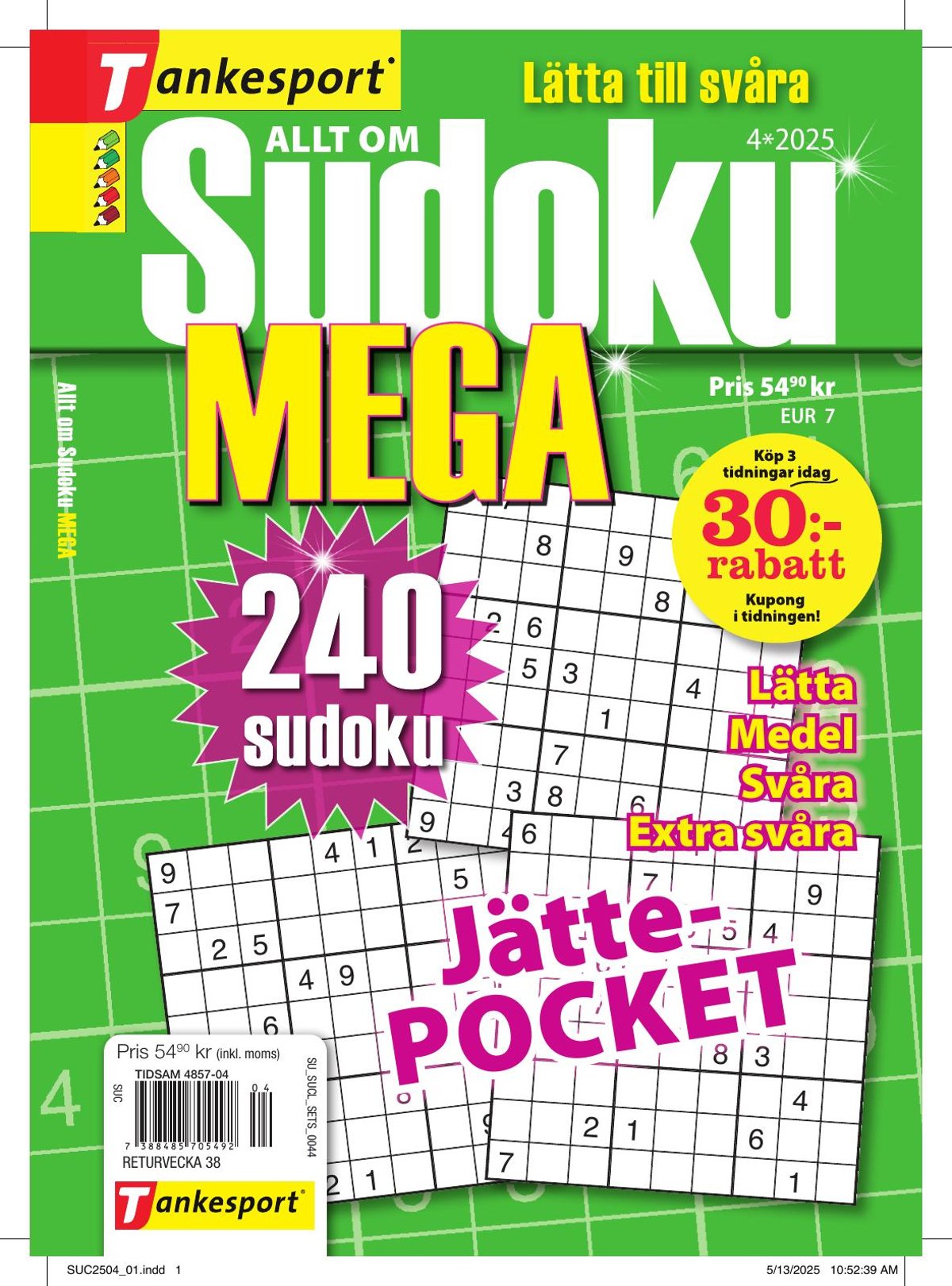 Allt om Sudoku Mega nr 2504