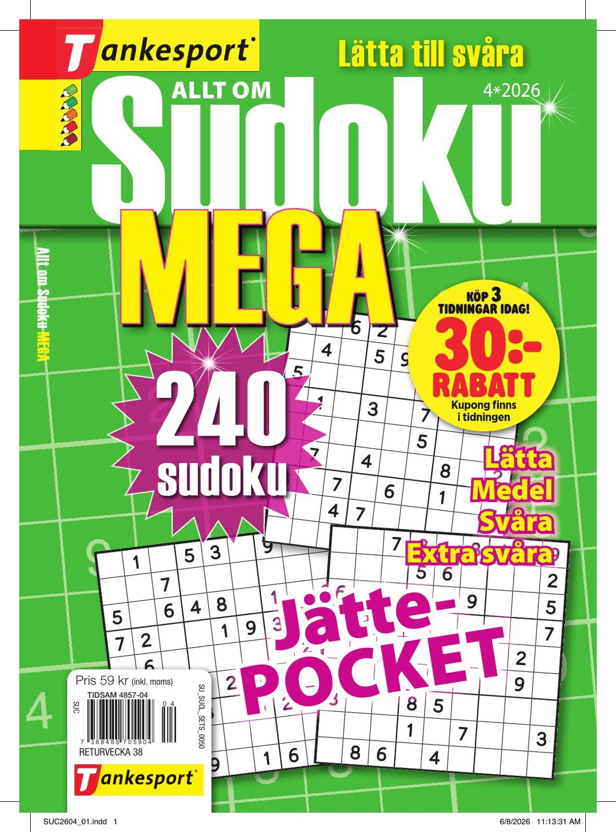 Allt om Sudoku Mega nr 2604