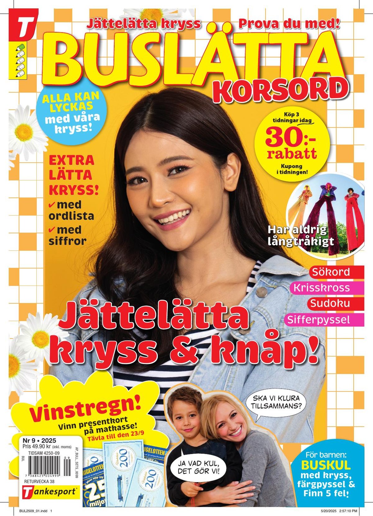Buslätta korsord nr 2509