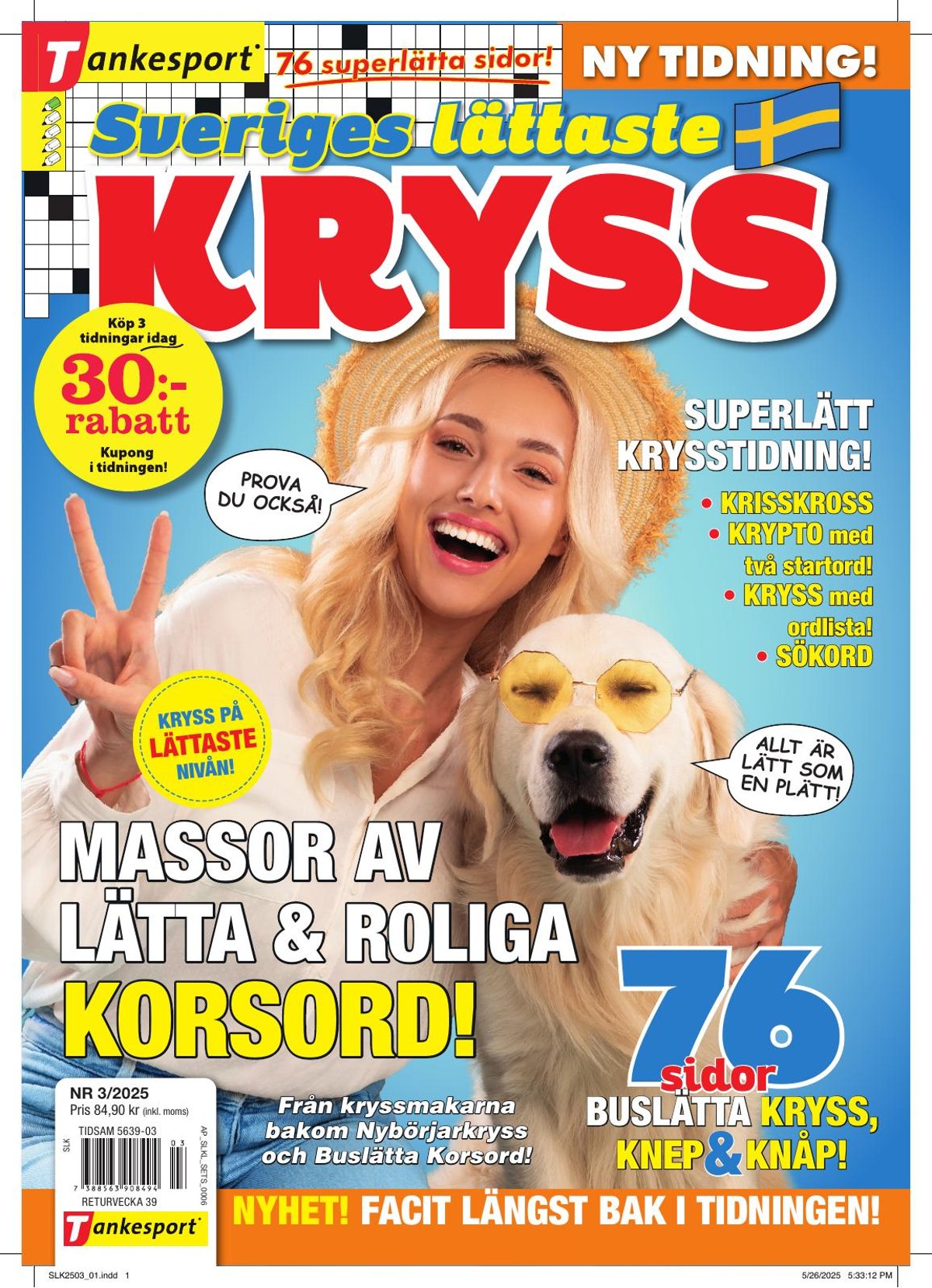 Sverige Lättaste Kryss nr 2503