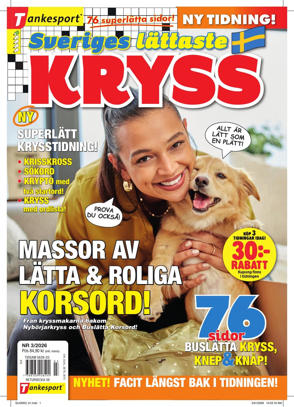 Sverige Lättaste Kryss nr 2603
